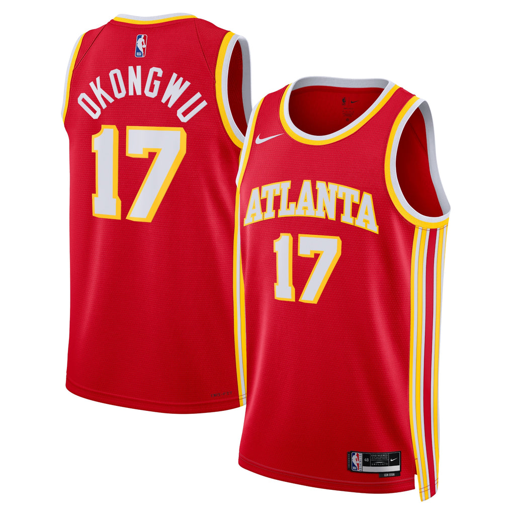 Atlanta Hawks Icon Edition Swingman Jersey - Red - Onyeka Okongwu - Unisex