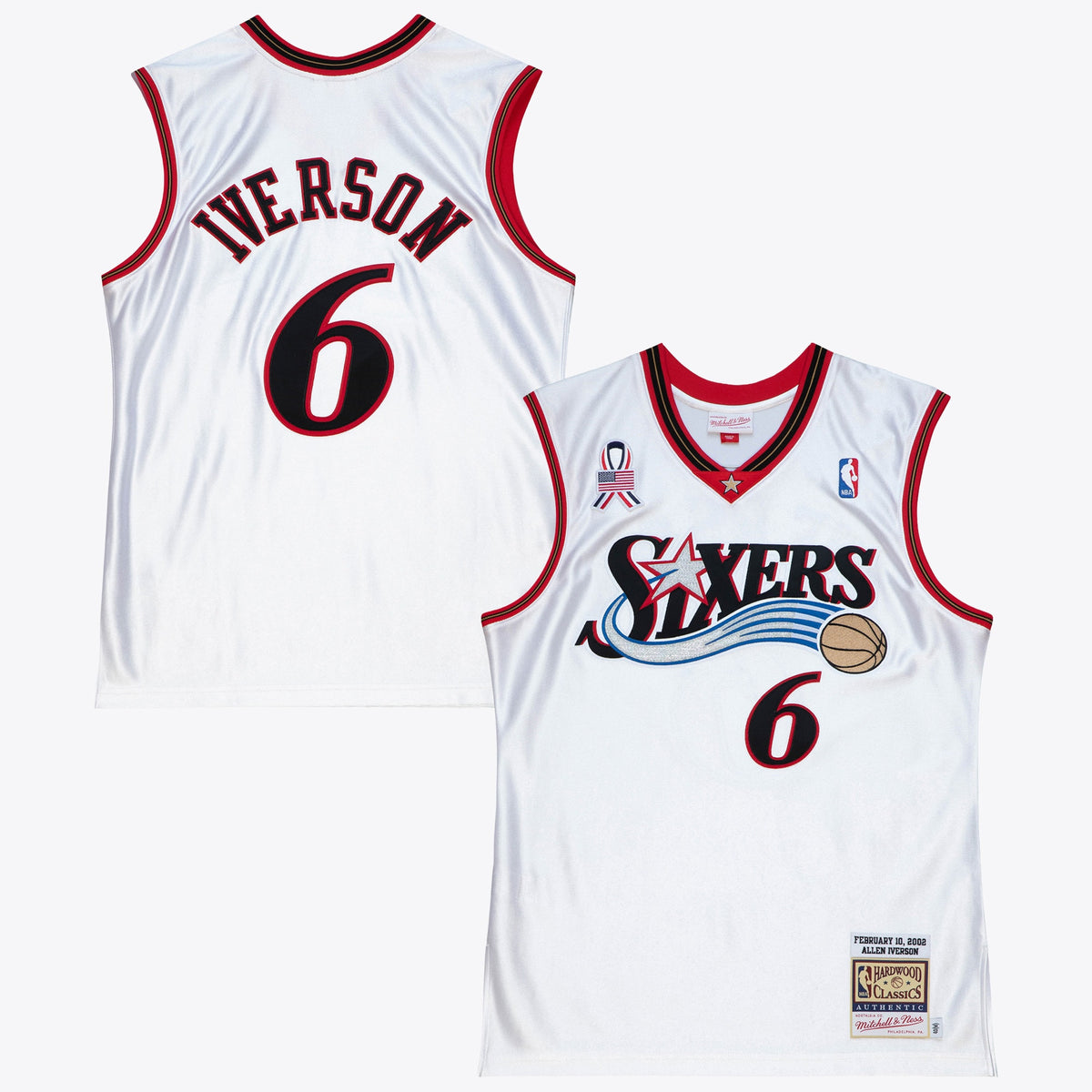 Philadelphia 76ers Allen Iverson 2002 All-Star East Authentic Jersey - White