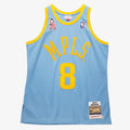 Men's Kobe Bryant Powder Blue Los Angeles Lakers 2001/02 Hardwood Classics Authentic Player Jersey