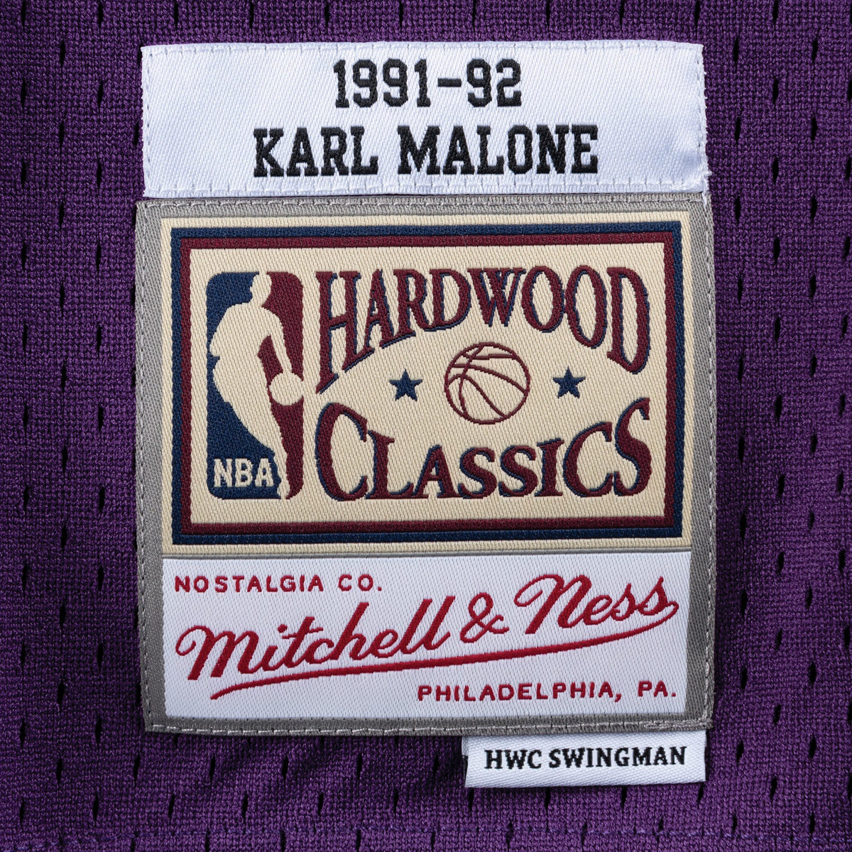 Utah Jazz Swingman Jersey Karl Malone 1991-92
