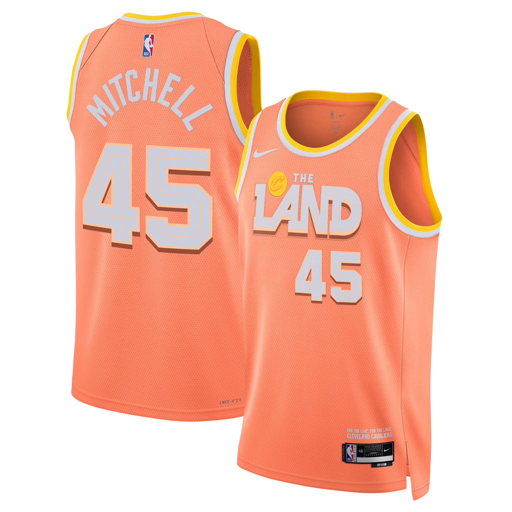 Cleveland Cavaliers 2025/26 City Edition Swingman Jersey - Orange - Donovan Mitchell - Unisex