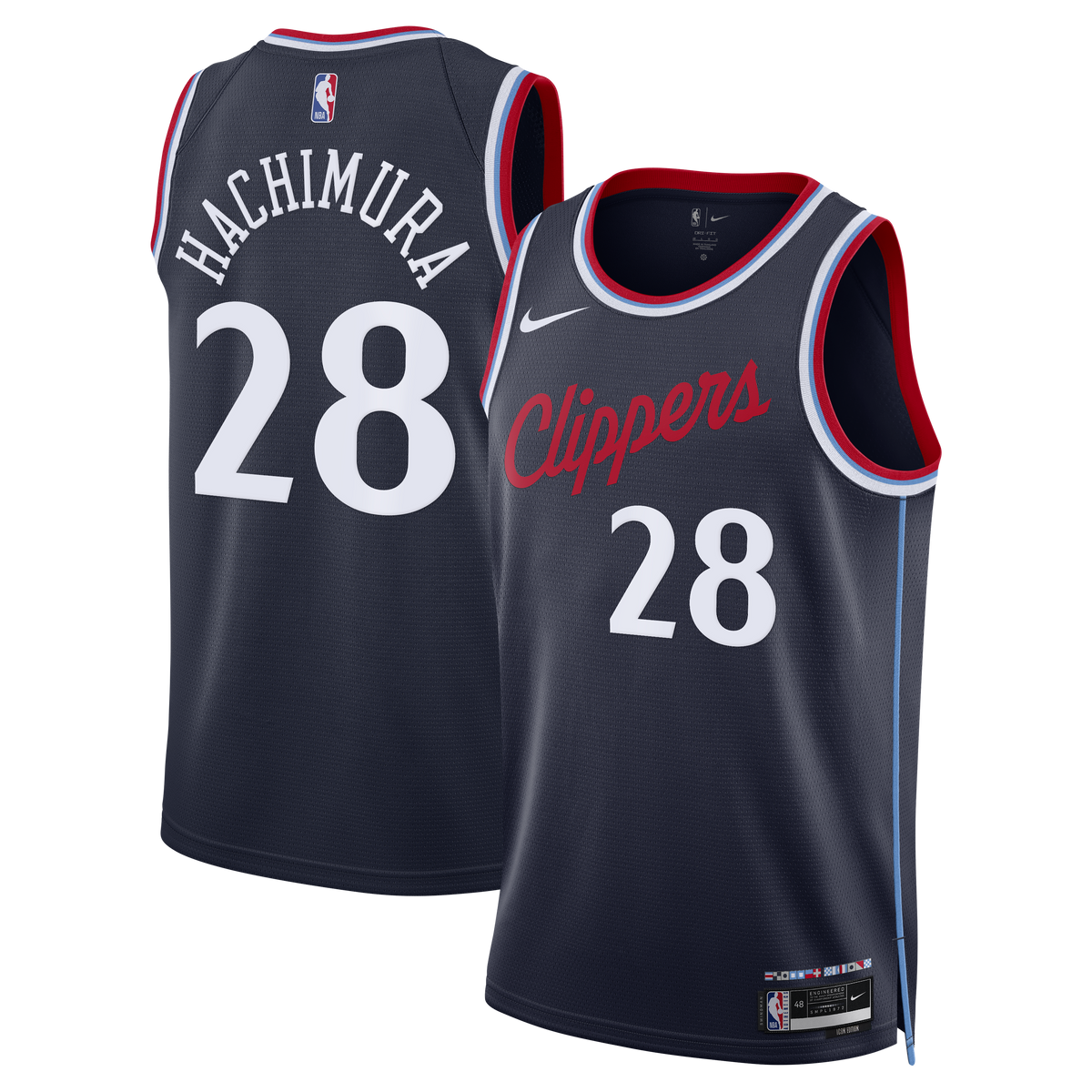 Los Angeles Clippers Replica Icon Edition Swingman Jersey - Navy - Rui Hachimura - Unisex