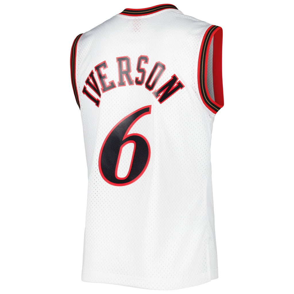 Men's Allen Iverson White Philadelphia 76ers 2002/03 Hardwood Classics Swingman Jersey