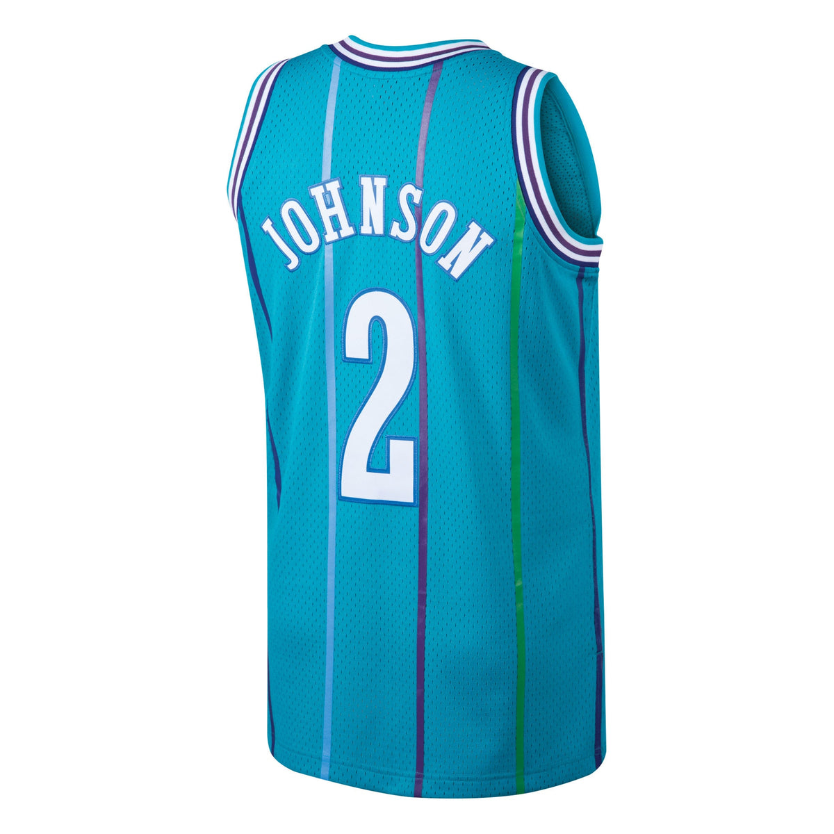 Men's Larry Johnson Teal Charlotte Hornets 1992-93 Hardwood Classics Swingman Jersey