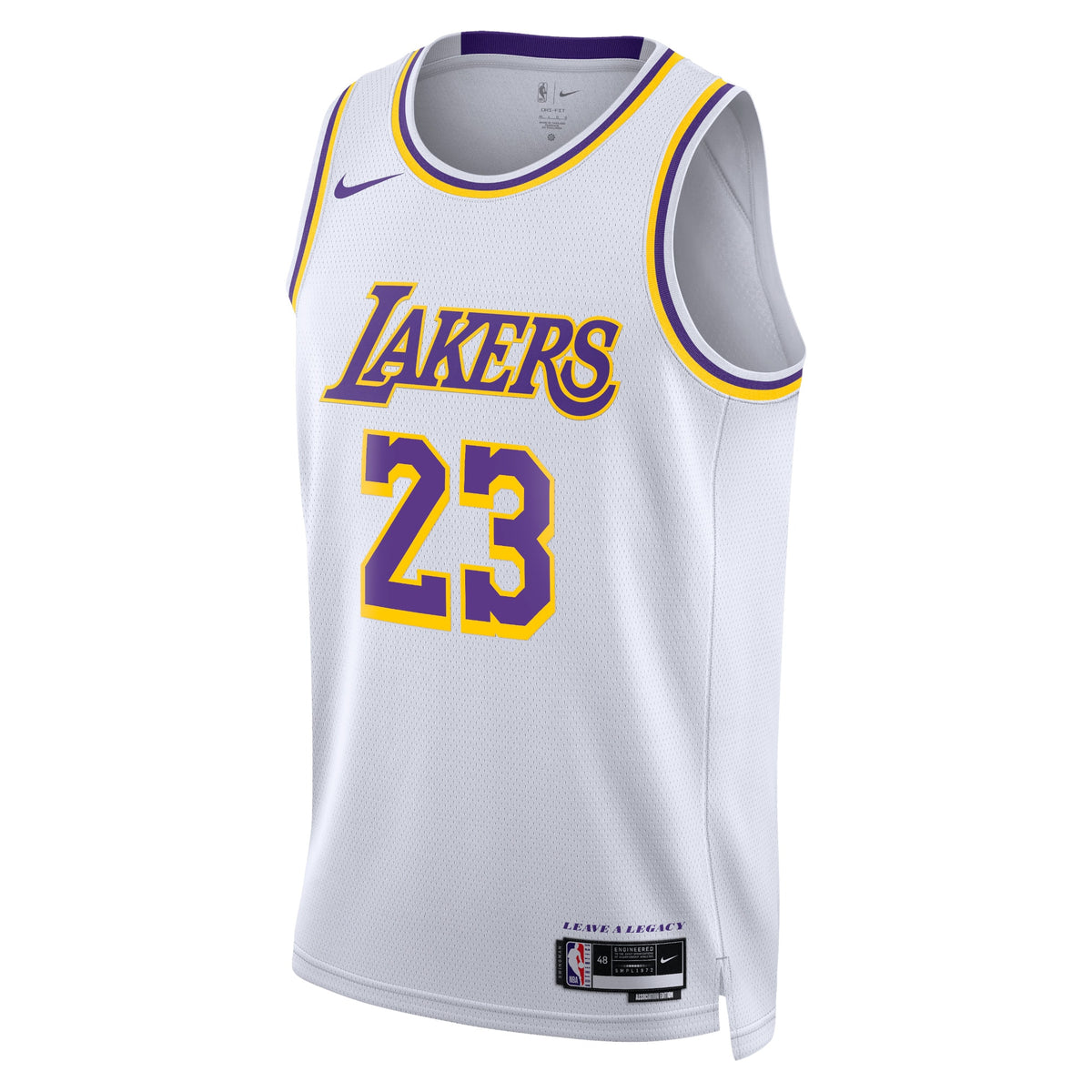 Los Angeles Lakers Association Edition Swingman Jersey - White - Lebron James - Unisex