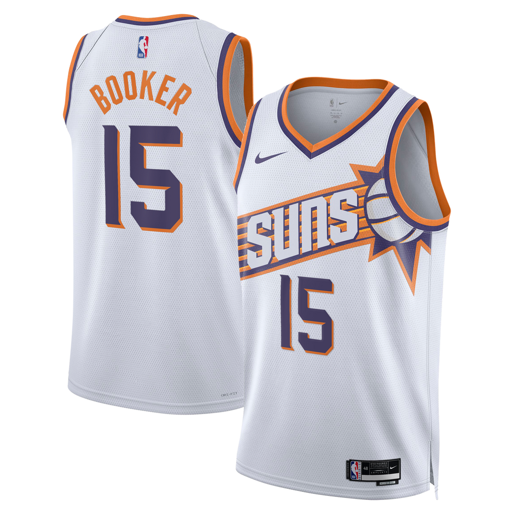 Phoenix Suns Association Edition Swingman Jersey - White - Devin Booker - Unisex