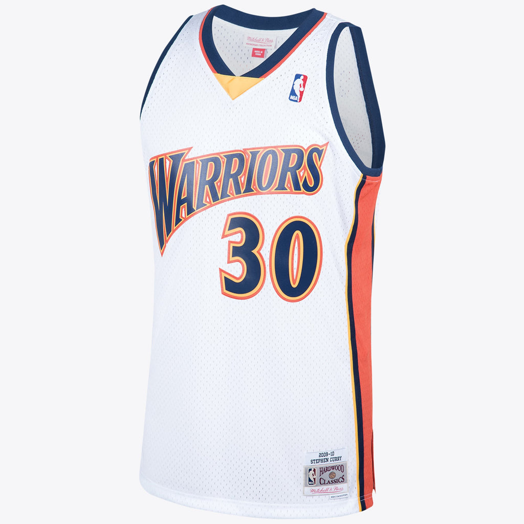 Golden State Warriors 2009 Steph Curry Hardwood Classics Home Swingman Jersey - White - Mens