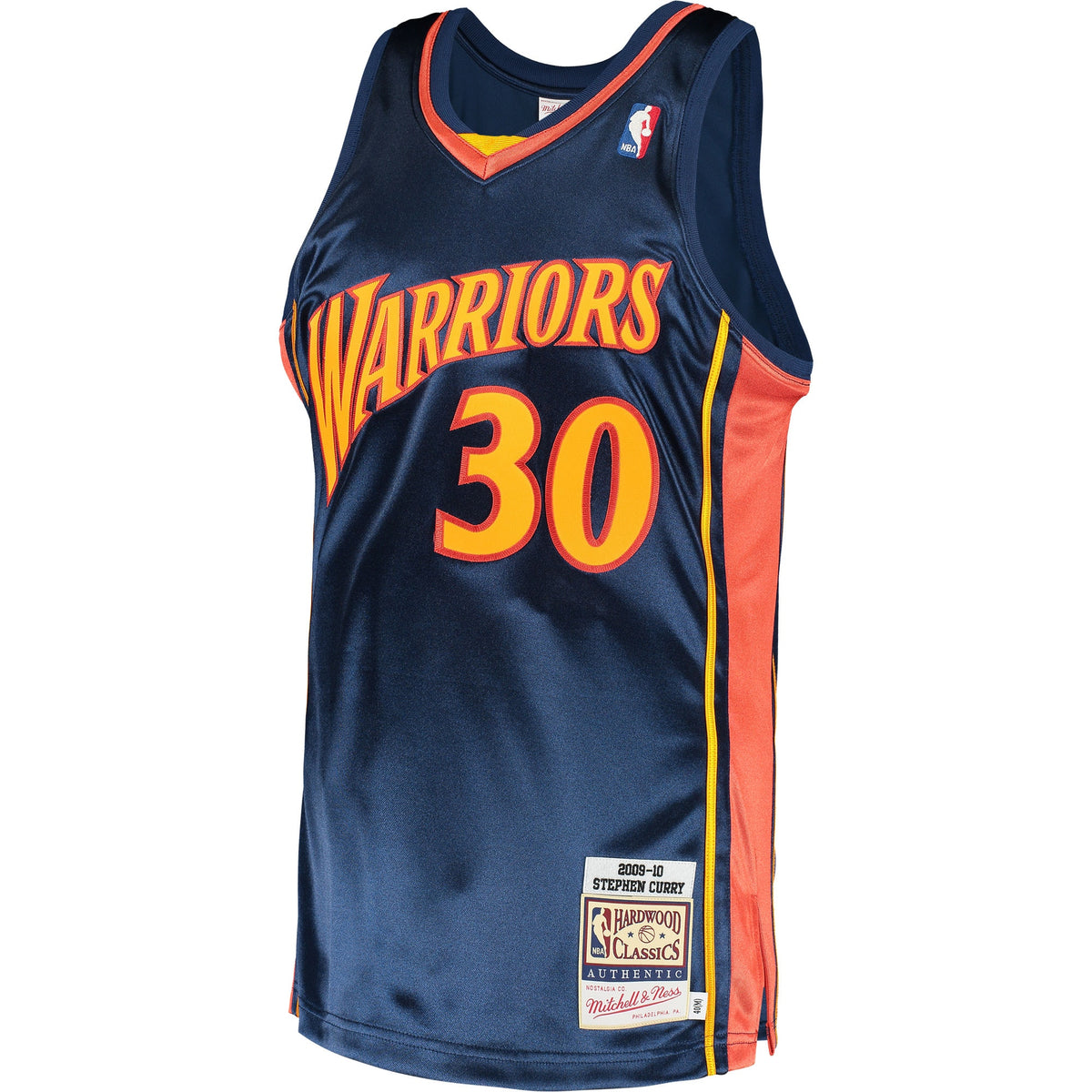 Men's Stephen Curry Navy Golden State Warriors 2009 Hardwood Classics Authentic Jersey
