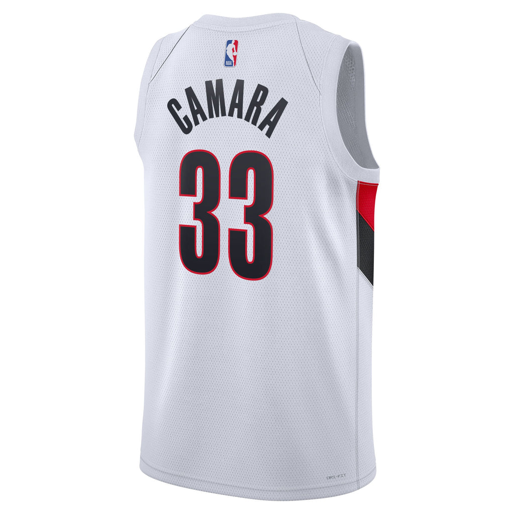 Portland Trail Blazers Replica Association Edition Swingman Jersey - White - Toumani Camara - Unisex