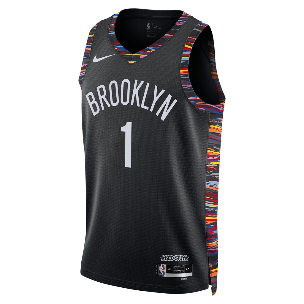 Brooklyn Nets 2025/26 City Edition Swingman Jersey - Black - Ziaire Williams - Unisex