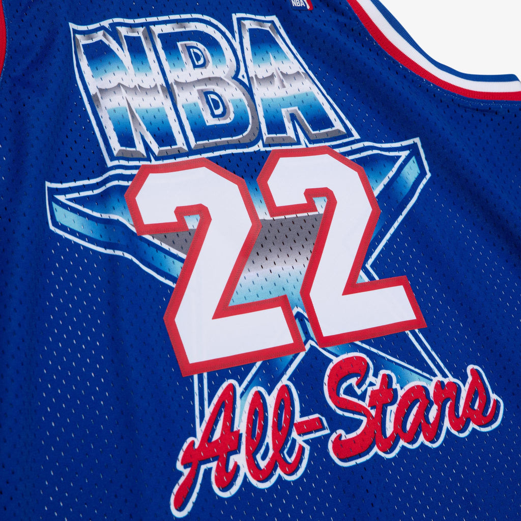 NBA Clyde Drexler 1992 All-Star West Authentic Jersey - Royal Blue