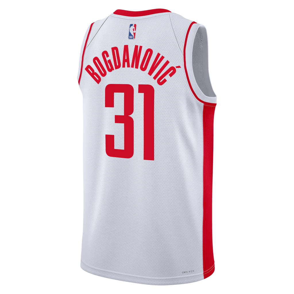 Houston Rockets Association Edition Swingman Jersey - White - Bogdan Bogdanović - Unisex