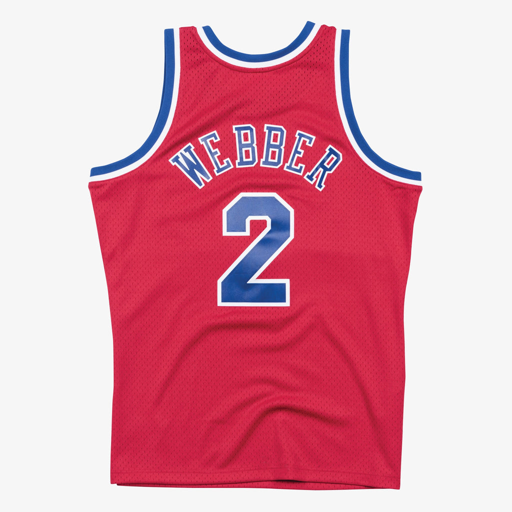Washington Bullets Chris Webber 1994 Swingman Road Authentic Jersey - Scarlet