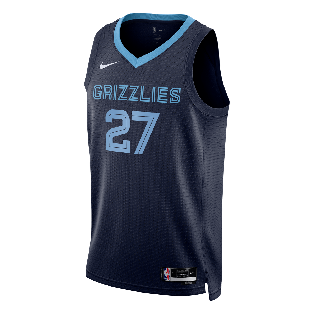Memphis Grizzlies Icon Swingman Jersey - Black - Cameron Boozer - Unisex