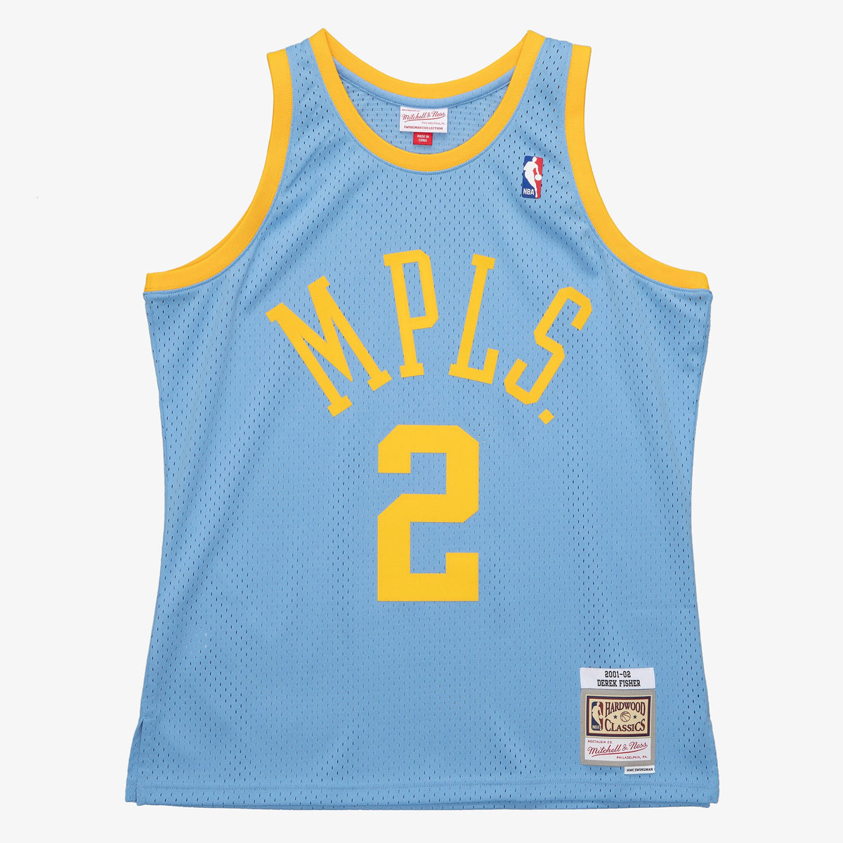 Los Angeles Lakers Derek Fisher 2001 Swingman Authentic Jersey - Columbia Blue