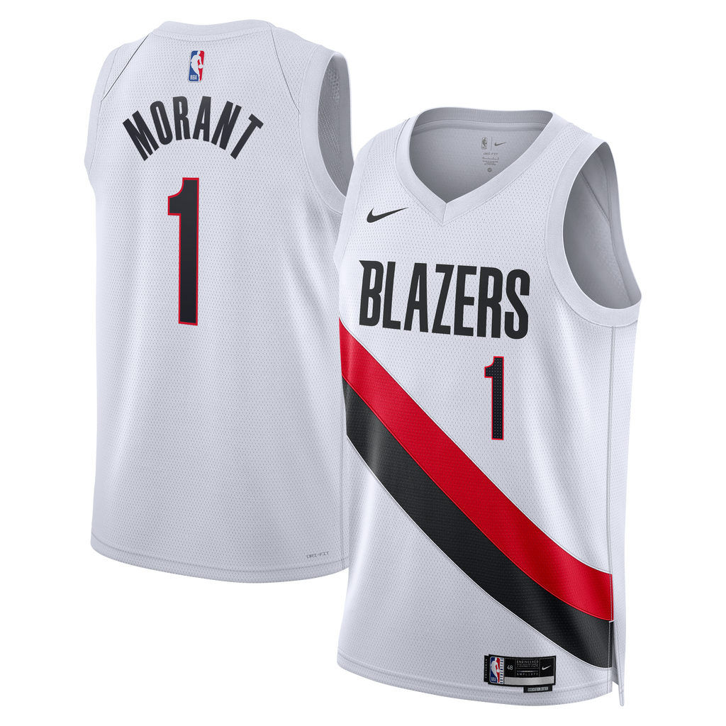 Portland Trail Blazers Replica Association Edition Swingman Jersey - White - Ja Morant - Unisex