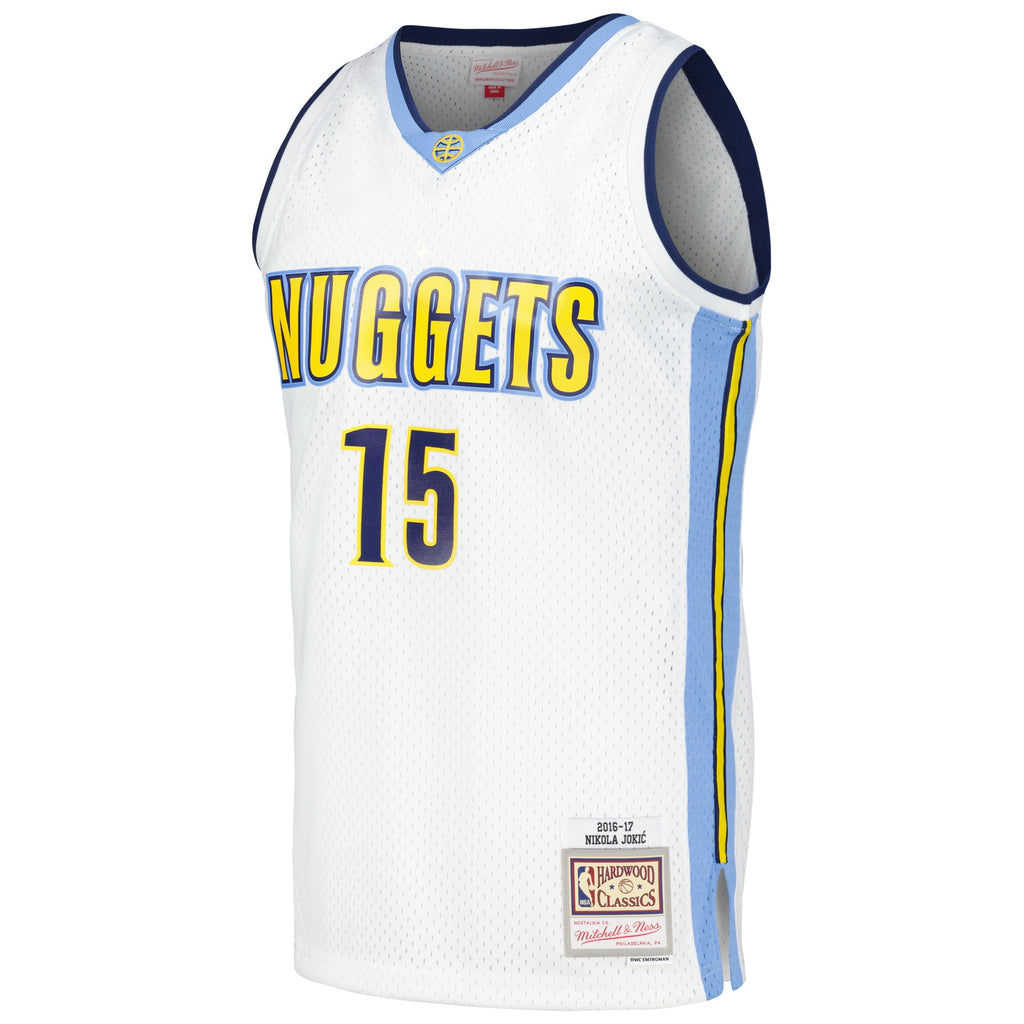 Men's Nikola Jokic White Denver Nuggets 2016/17 Throwback Swingman Jersey