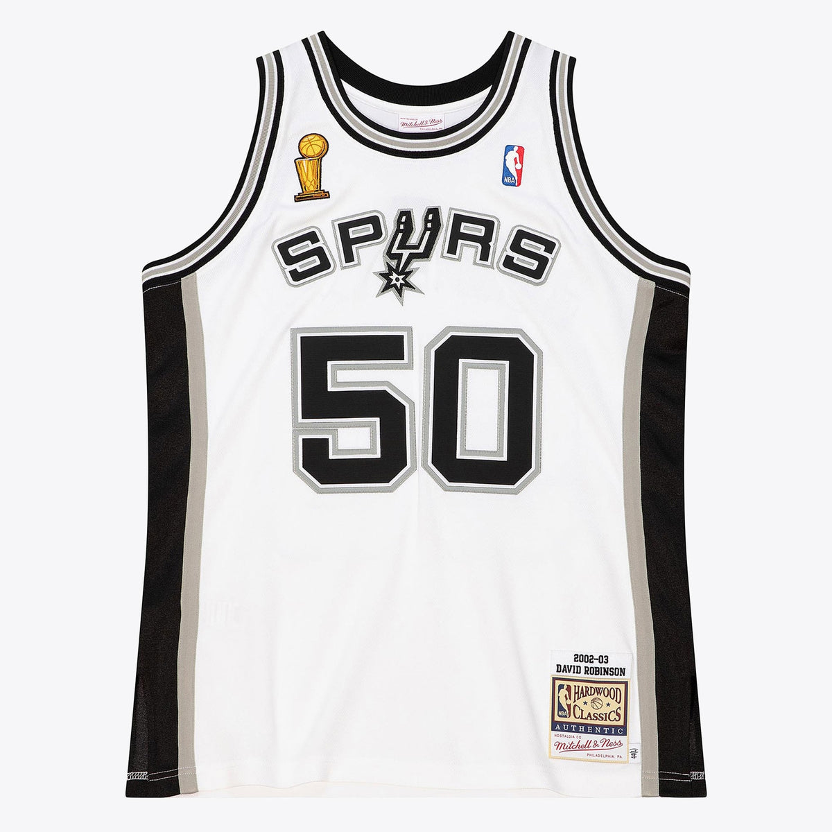 San Antonio Spurs David Robinson 2002 Home Finals Authentic Jersey - White