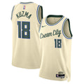 Milwaukee Bucks 2025/26 City Edition Swingman Jersey - Cream - Kyle Kuzma - Unisex