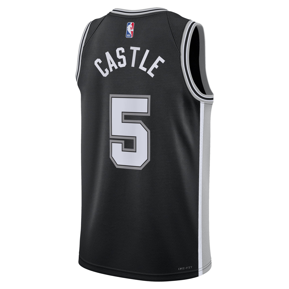 San Antonio Spurs Icon Swingman Jersey - Black - Stephon Castle - Unisex