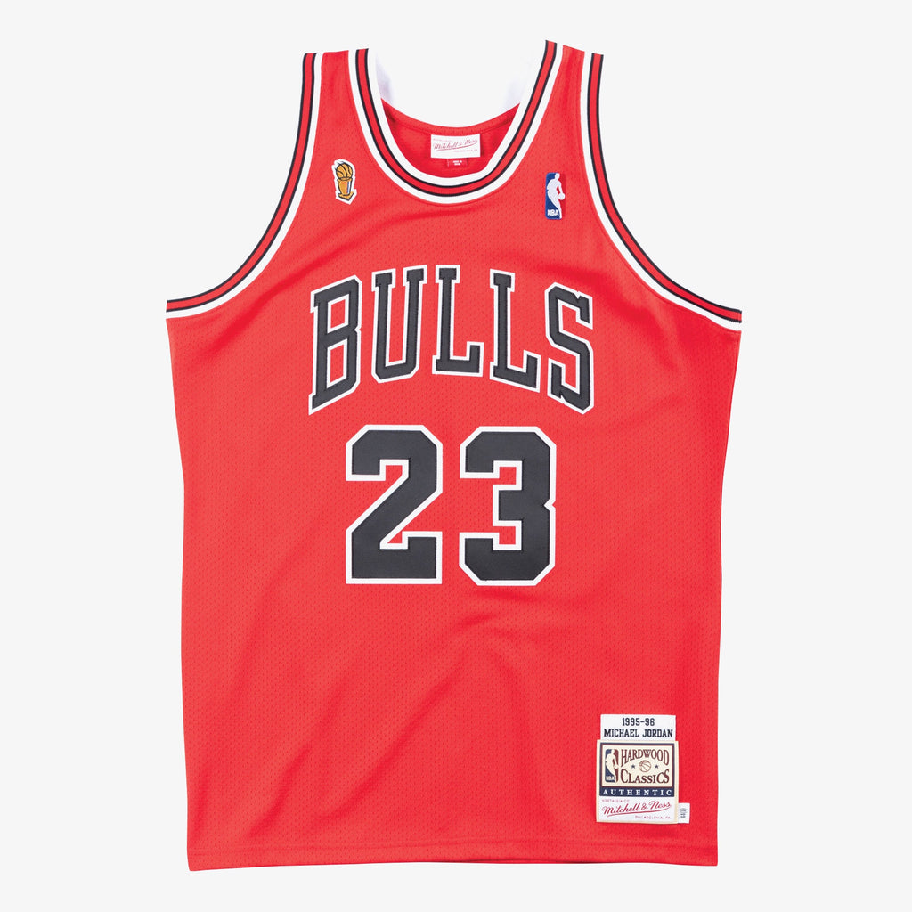 Chicago Bulls Authentic Jersey Road Finals Michael Jordan 1995-96