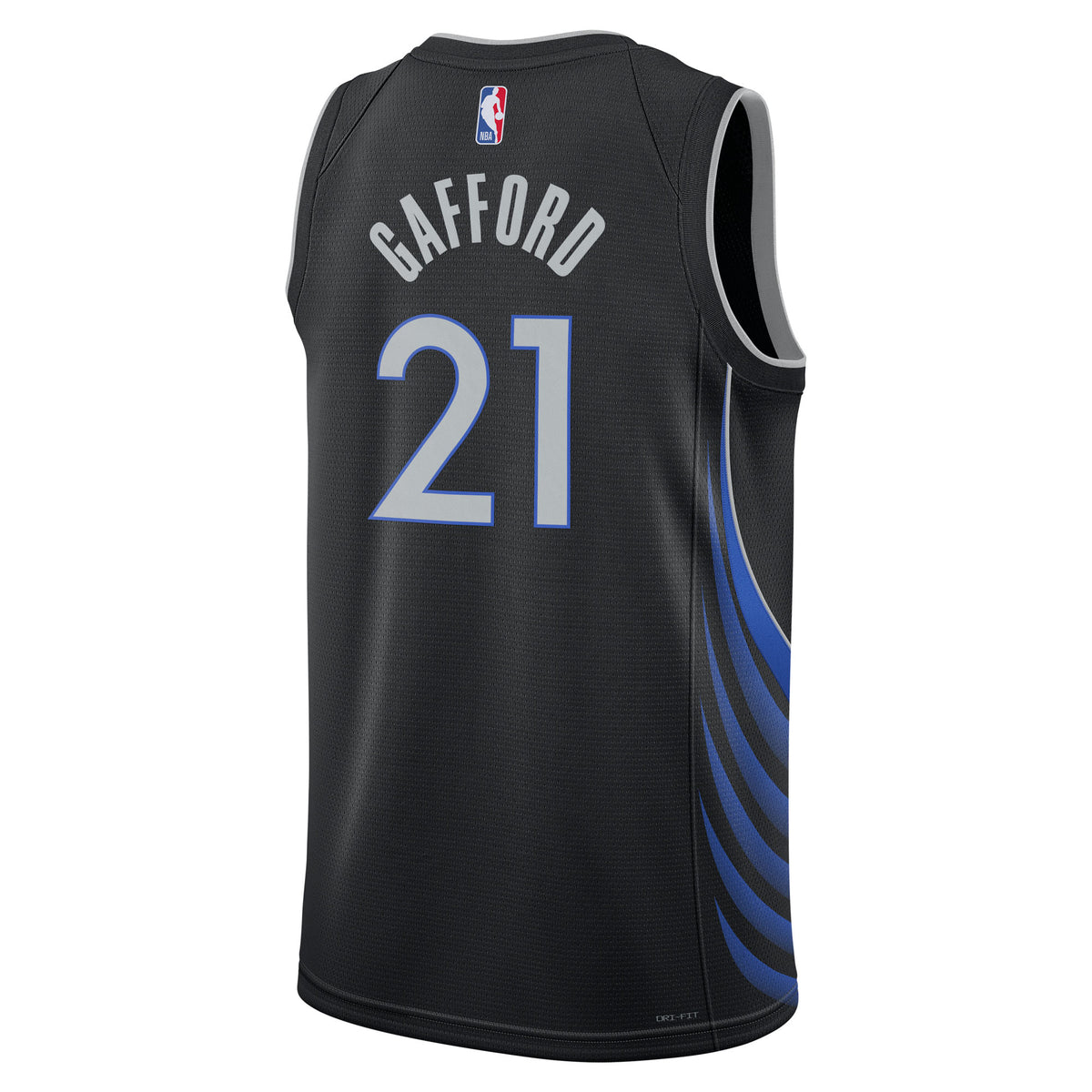 Dallas Mavericks 2025/26 City Edition Swingman Jersey - Black - Daniel Gafford - Unisex