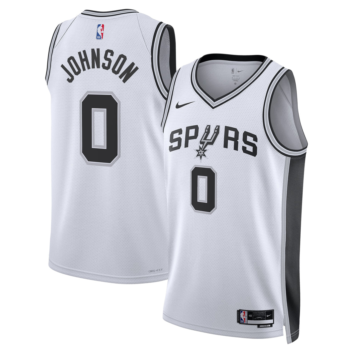San Antonio Spurs Association Edition Swingman Jersey - White - Keldon Johnson - Unisex