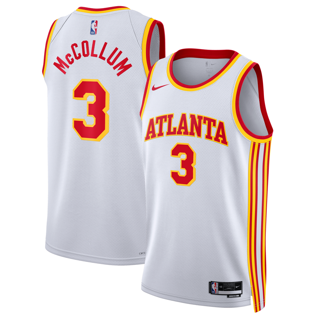 Atlanta Hawks Association Edition Swingman Jersey - White - CJ McCollum - Unisex