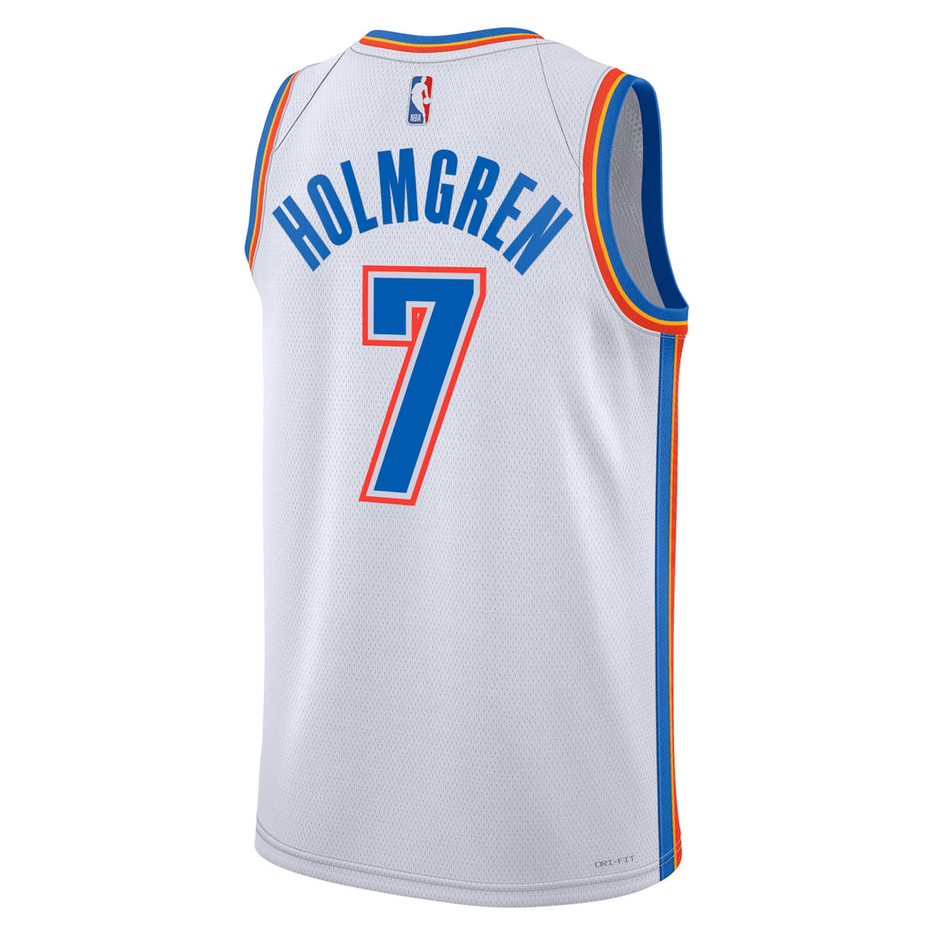Oklahoma City Thunder Association Edition Swingman Jersey - White - Chet Holmgren - Unisex