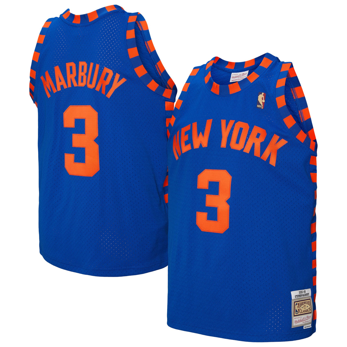 Men's Stephon Marbury Blue New York Knicks 2005/06 Hardwood Classics Swingman Jersey