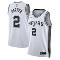 San Antonio Spurs Association Edition Swingman Jersey NBA 2025 First Round Draft Pick - White - Dylan Harper - Unisex