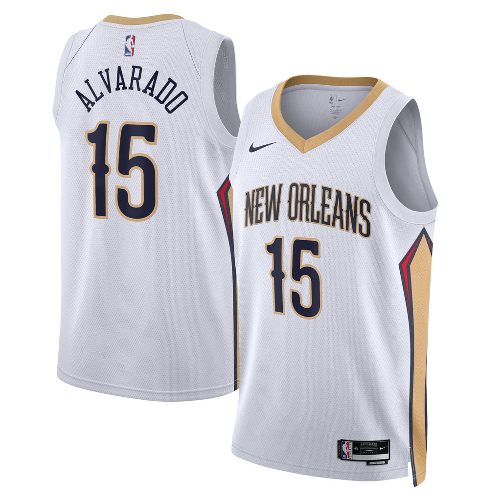 New Orleans Pelicans Association Edition Swingman Jersey - White - Jose Alvarado - Unisex