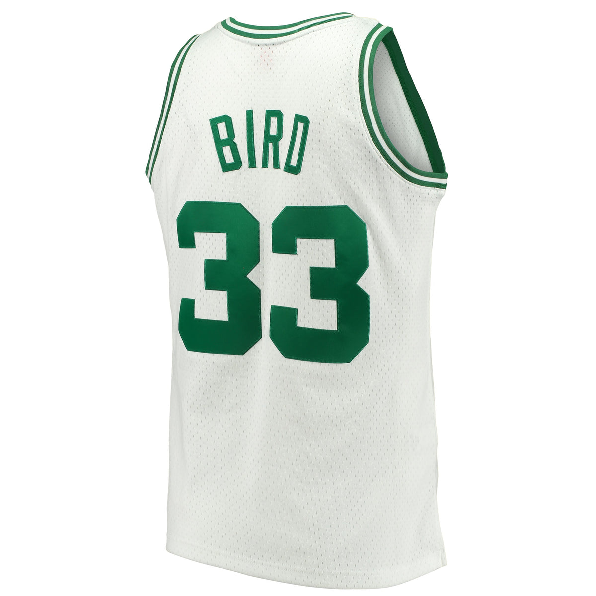 Men's Larry Bird White Boston Celtics 1985-86 Hardwood Classics Swingman Jersey