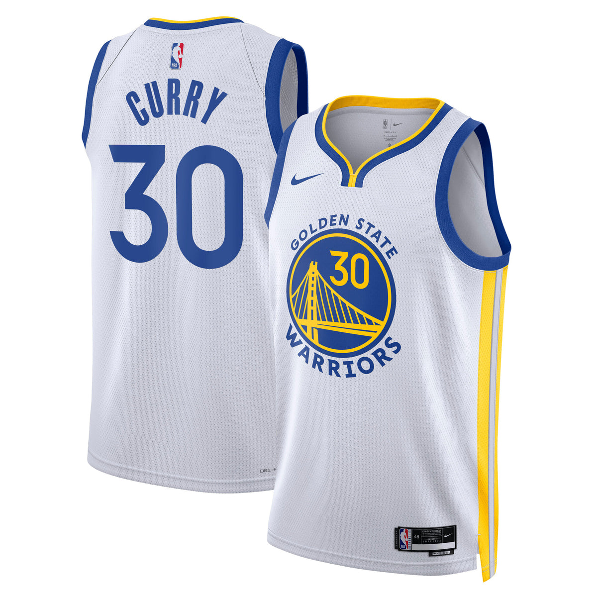 Golden State Warriors Association Swingman Jersey - Stephen Curry - Unisex
