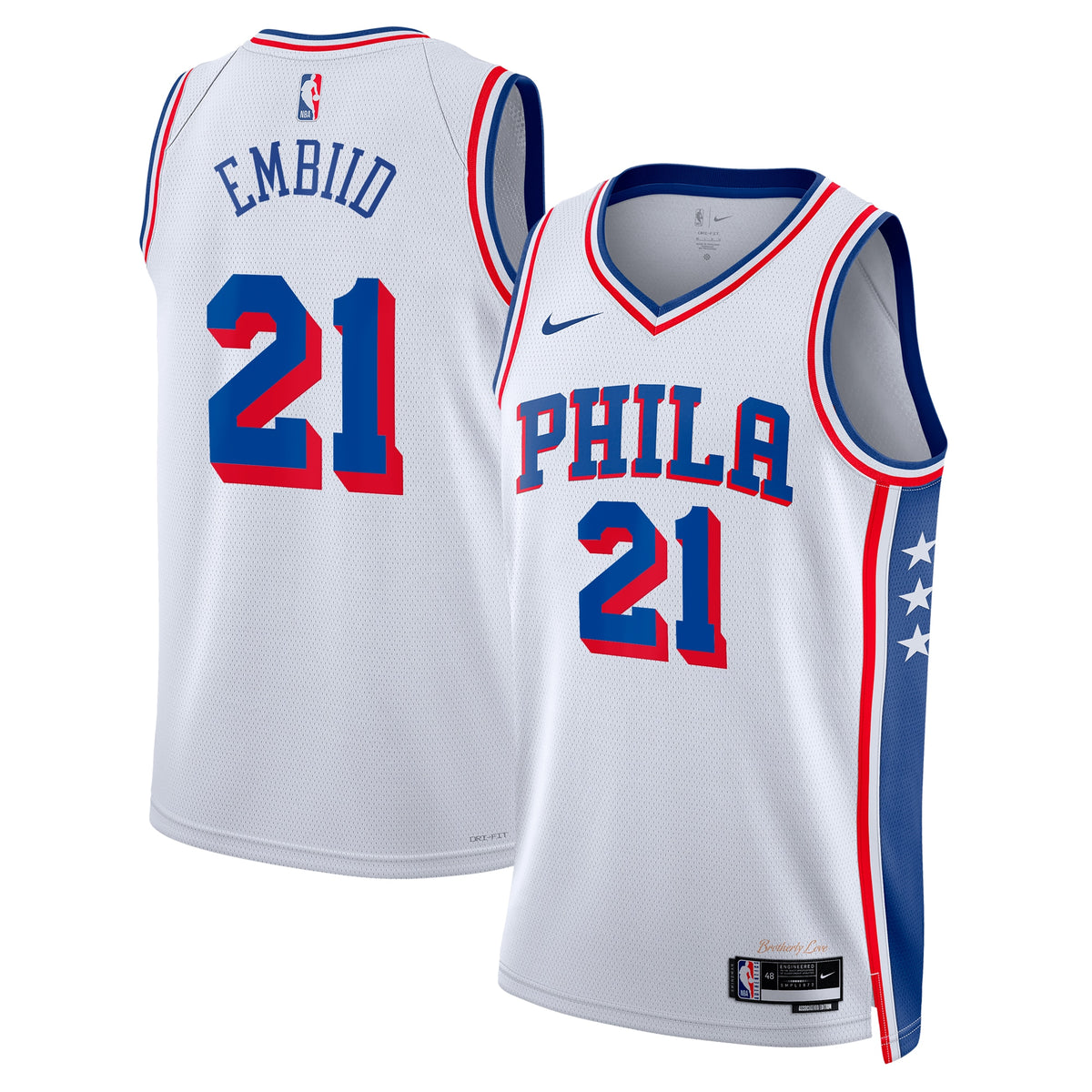 Philadelphia 76ers Association Edition Swingman Jersey - White - Joel Embiid - Unisex