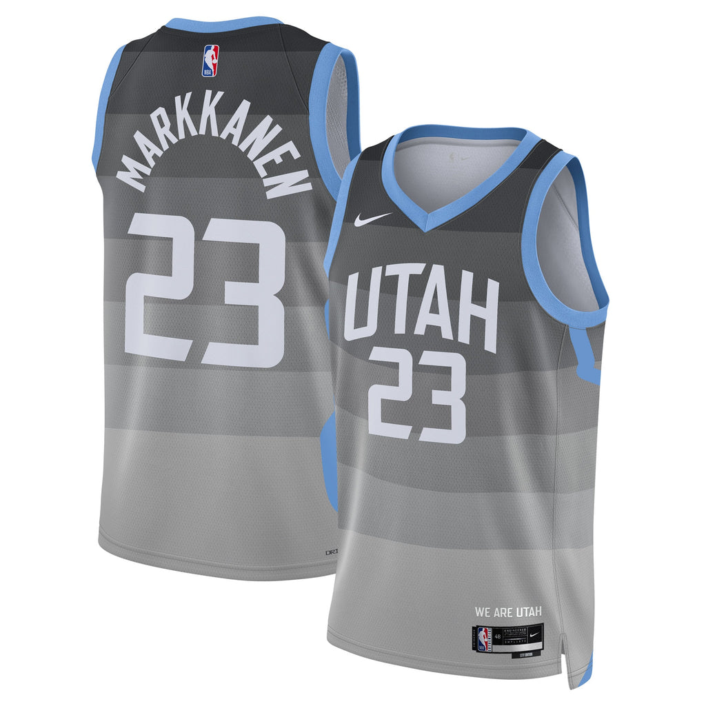 Utah Jazz 2025/26 City Edition Swingman Jersey - Gray - Lauri Markkanen - Unisex