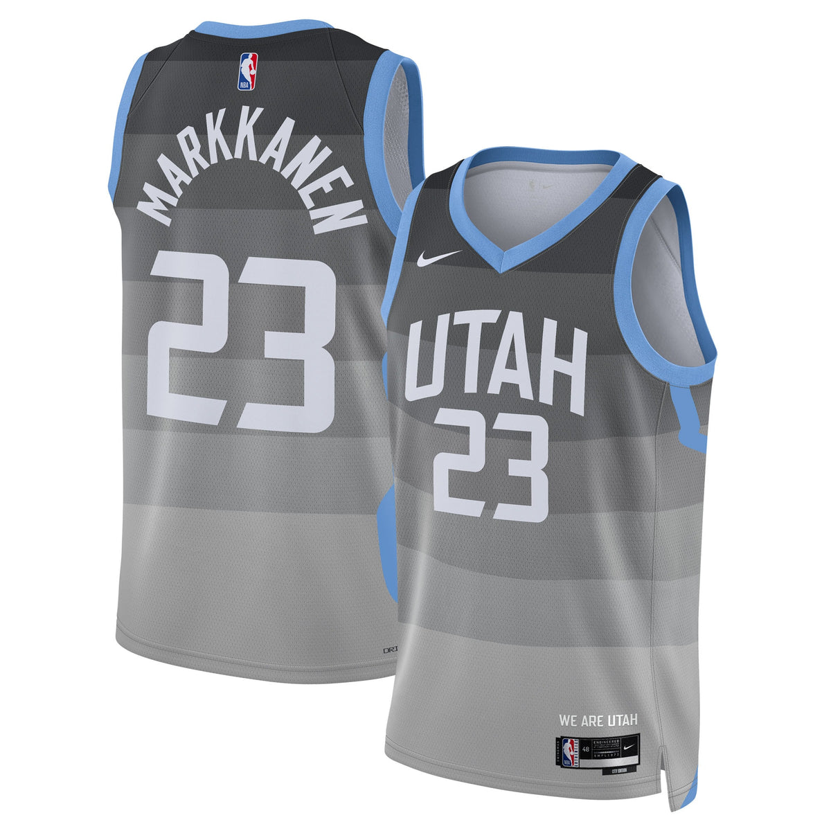 Utah Jazz 2025/26 City Edition Swingman Jersey - Gray - Lauri Markkanen - Unisex