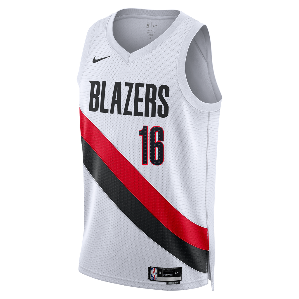 Portland Trail Blazers Replica Association Edition Swingman Jersey - White - Yang Hansen - Unisex