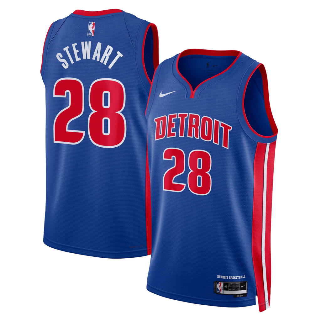 Detroit Pistons Icon Edition Swingman Jersey - Blue - Isaiah Stewart - Unisex