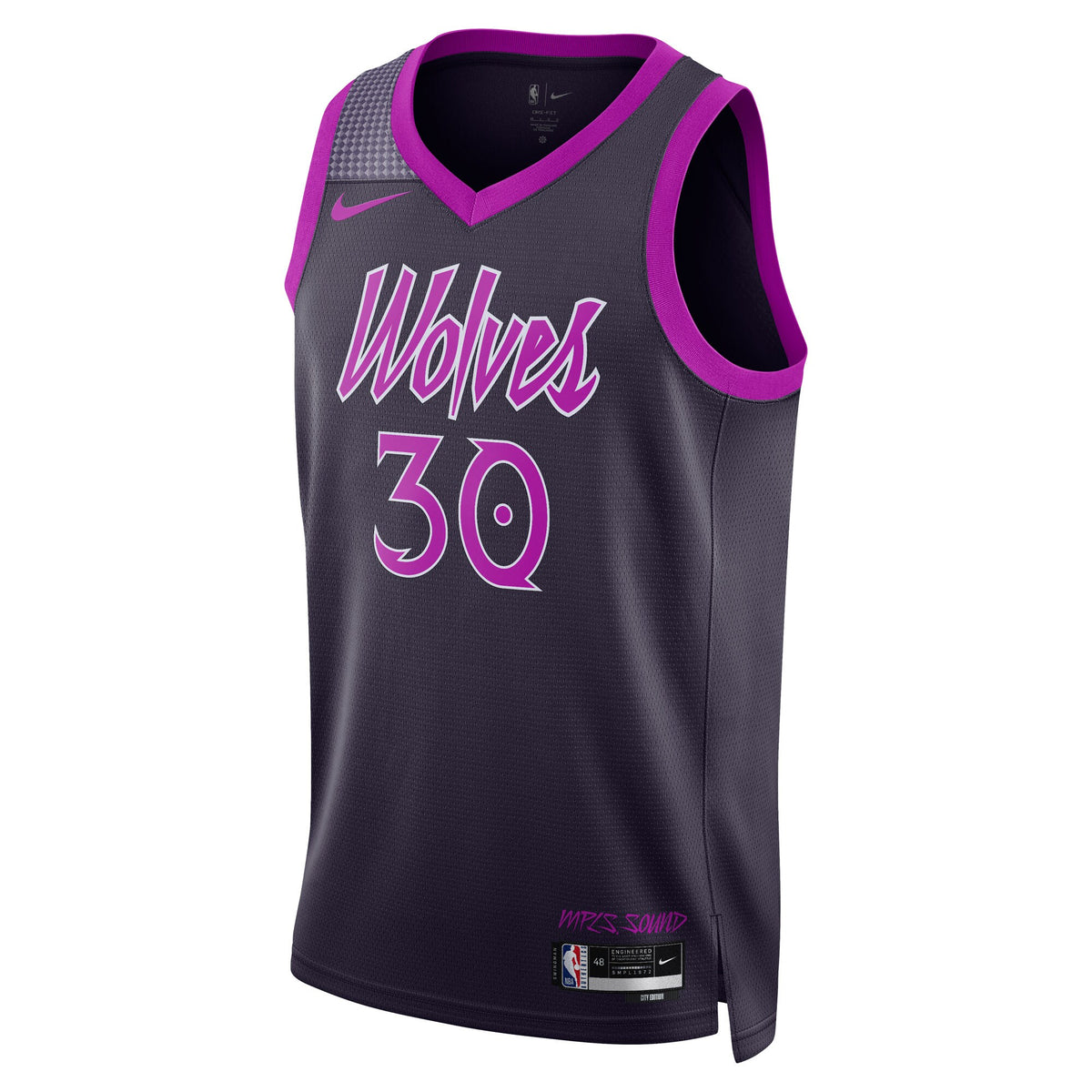 Minnesota Timberwolves 2025/26 City Edition Swingman Jersey - Black - Julius Randle - Unisex