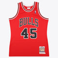 Chicago Bulls Michael Jordan 1994-95 Road 45 Authentic Jersey - Red - Mens
