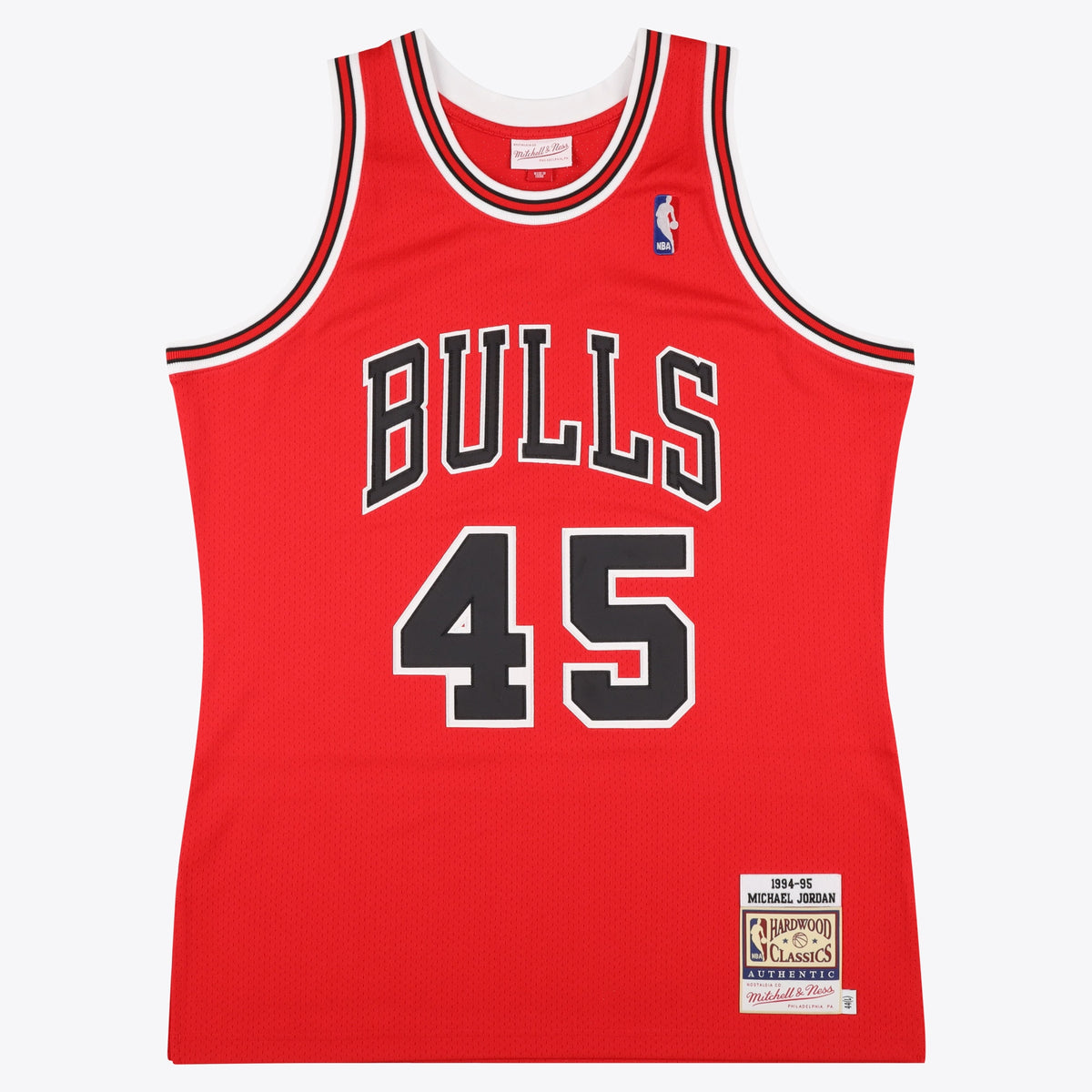 Chicago Bulls Michael Jordan 1994-95 Road 45 Authentic Jersey - Red - Mens