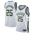 Milwaukee Bucks Association Edition Swingman Jersey - White - Kasparas Jakučionis - Unisex