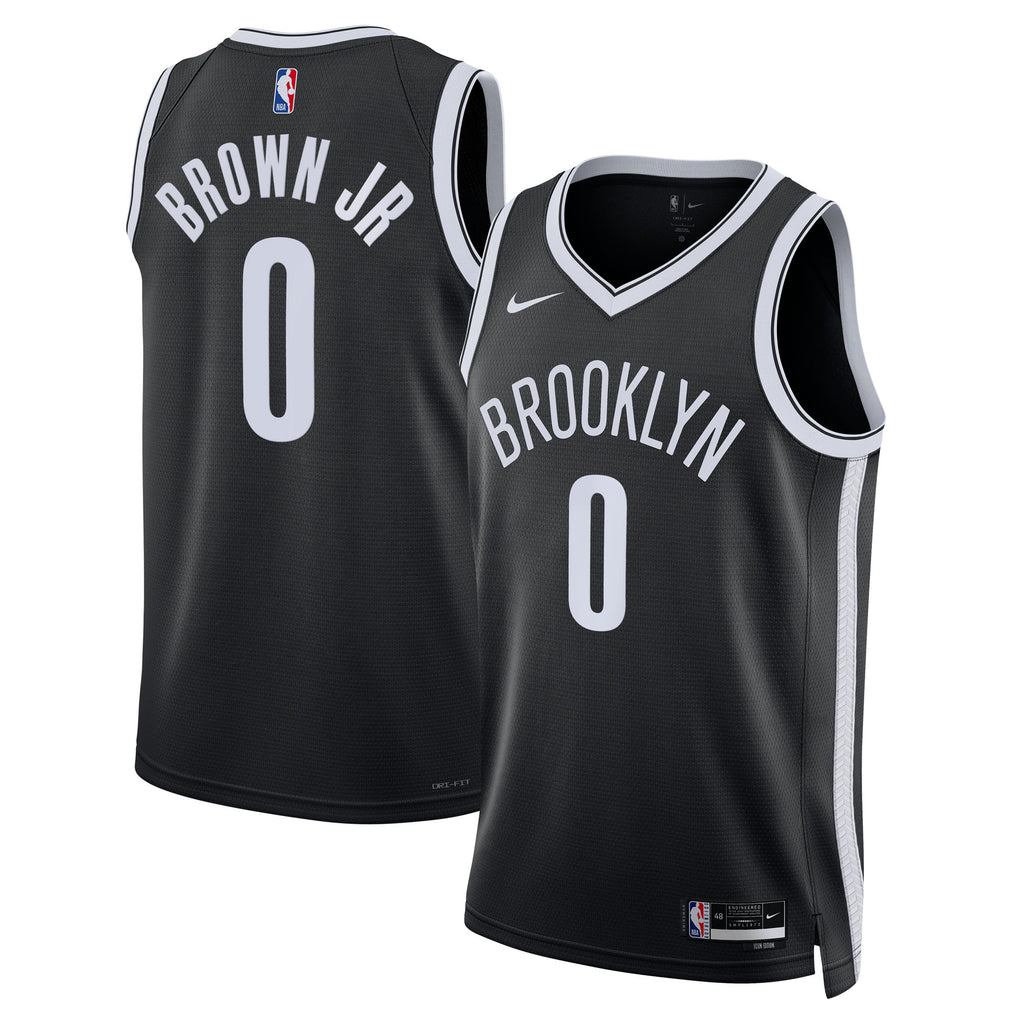 Brooklyn Nets Icon Swingman Jersey - Black - Mikel Brown Jr. - Unisex