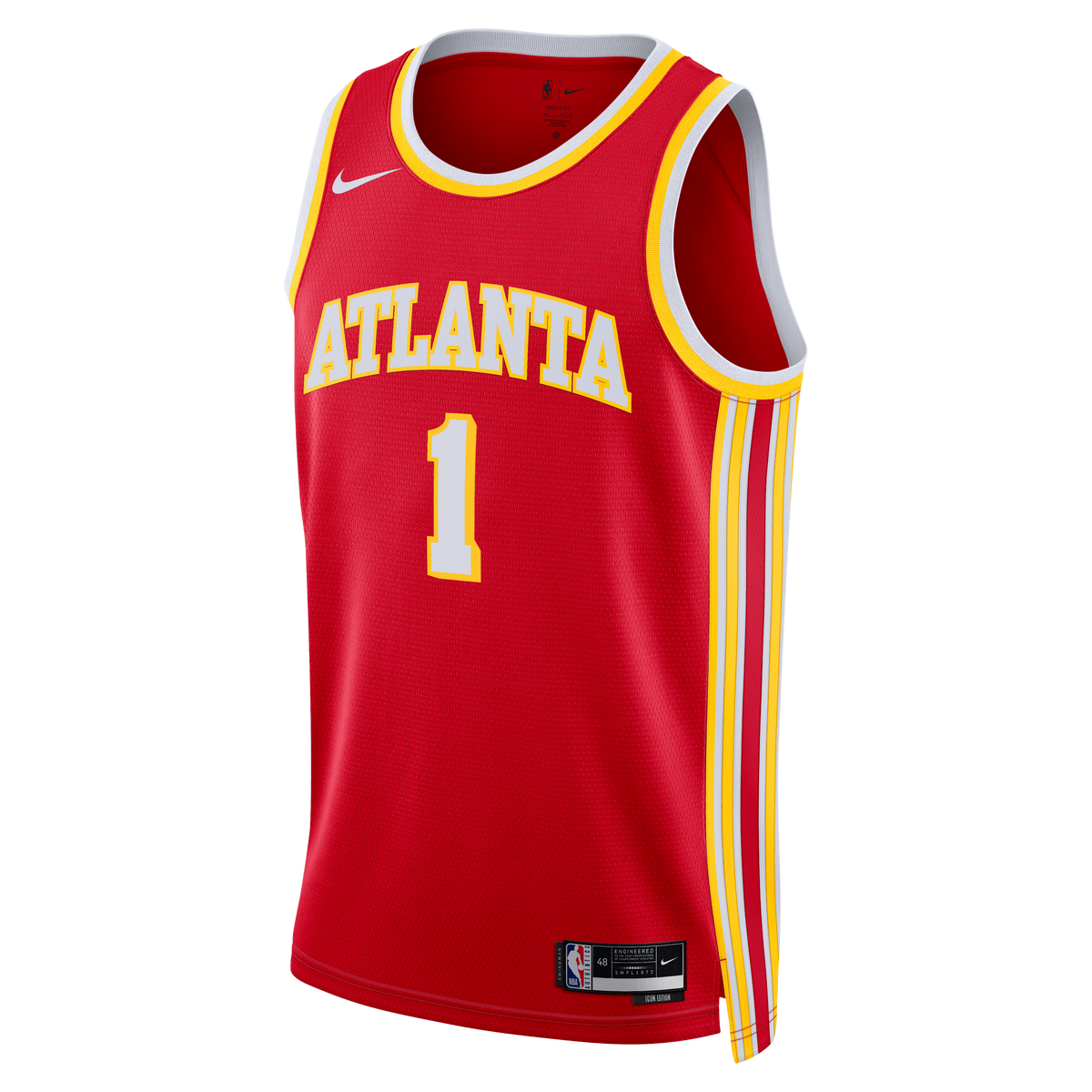 Atlanta Hawks Icon Edition Swingman Jersey - Red - Jalen Johnson - Unisex