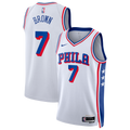 Philadelphia 76ers Association Edition Swingman Jersey - White - Jaylen Brown - Unisex