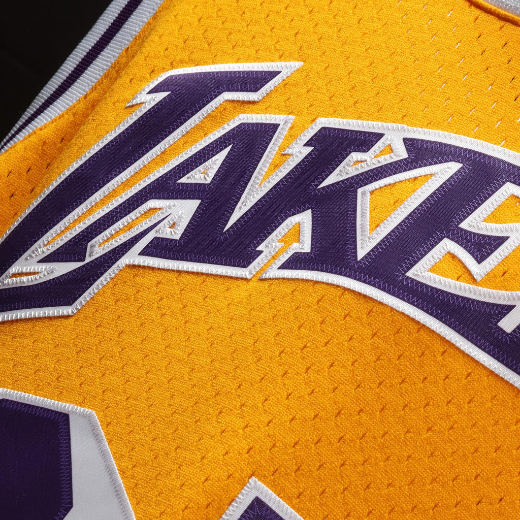 Men's Magic Johnson Gold Los Angeles Lakers 1984-85 Hardwood Classics Swingman Jersey