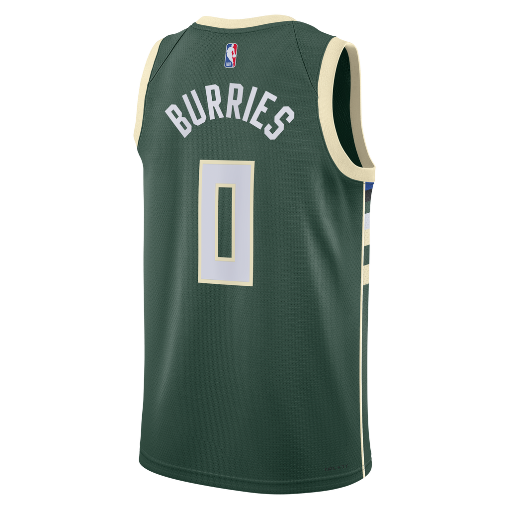 Milwaukee Bucks Icon Swingman Jersey - Green - Brayden Burries - Unisex