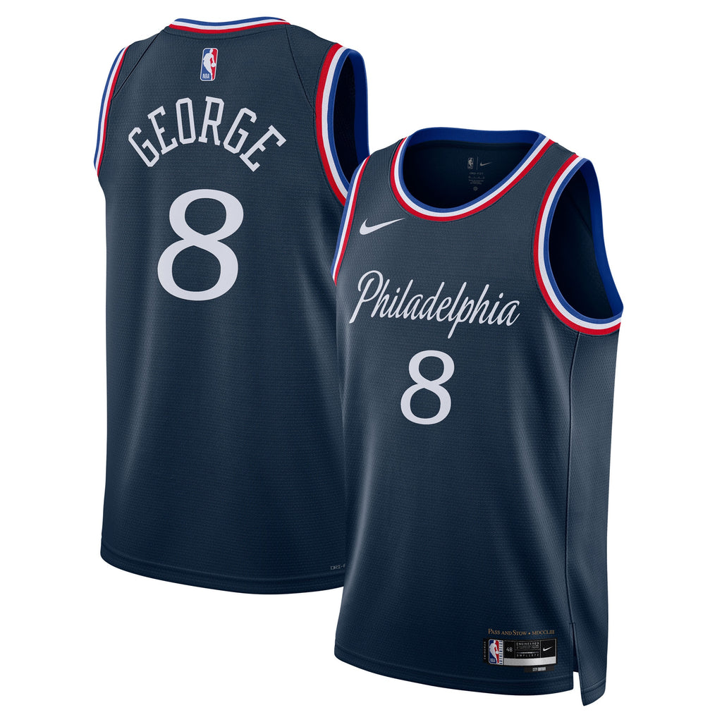 Philadelphia 76ers 2025/26 City Edition Swingman Jersey - Navy - Paul George - Unisex