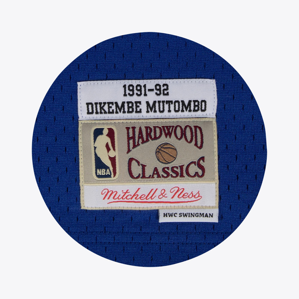 Denver Nuggets Dikembe Mutombo 1991 Hardwood Classics Home Swingman Jersey - White - Mens